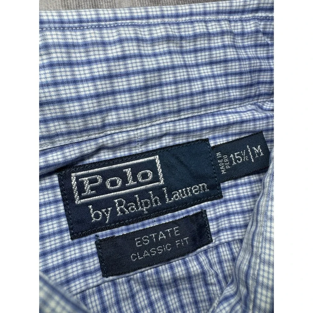 Polo Ralph Lauren Shirt Mens M 15-1/2 Estate Classic Fit Button Up